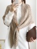 Knitted Cape w/ Buckle Detailing